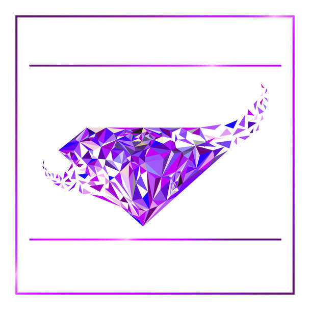 Violet, mor mücevherler elmas şekilli logo - Vektör, Görsel