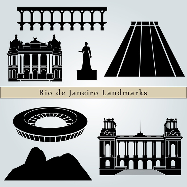 Rio de Janeiron maamerkit ja monumentit
 - Vektori, kuva