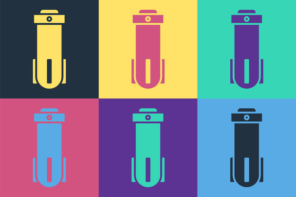 Pop art Vízszűrő ikon elszigetelt színes háttér. A víz szűrésére szolgáló rendszer. Fordított ozmózis rendszer. Vektorillusztráció - Vektor, kép