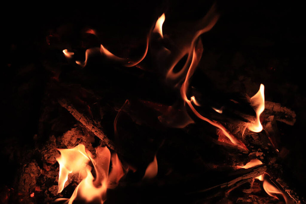 fire flame on a black background - Fotó, kép