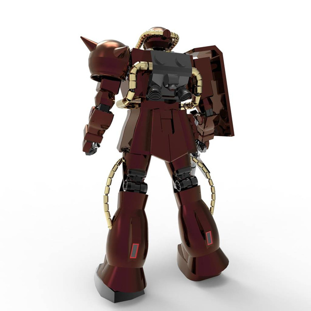 Soldado mecha de ficção científica em pé. Robô futurista militar. Mecha controlado por um piloto
 - Foto, Imagem