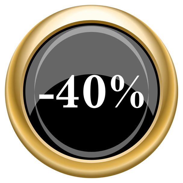 40 pour cent icône de réduction
 - Photo, image