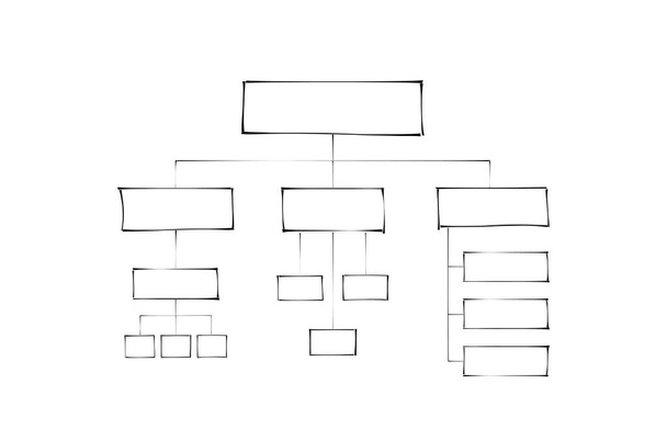 üzleti hierarchia és szerkezet infografikai folyamatábra sablon üres szövegdobozokkal. grafikus vektorkép - Vektor, kép