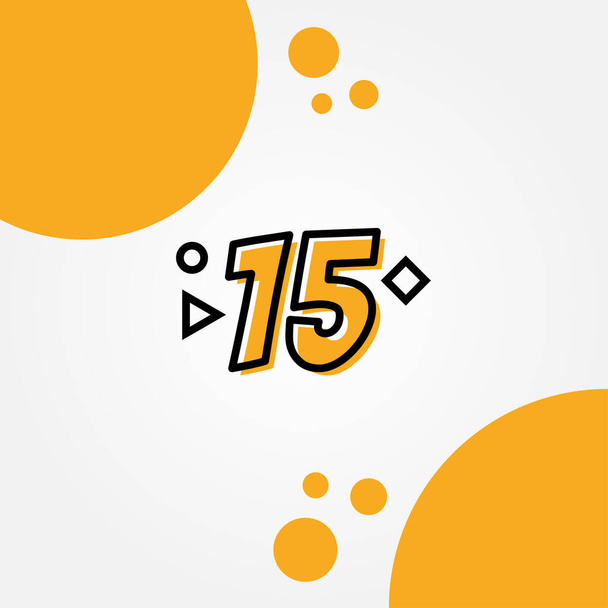 Projeto dos números do aniversário da linha amarela 15
 - Vetor, Imagem