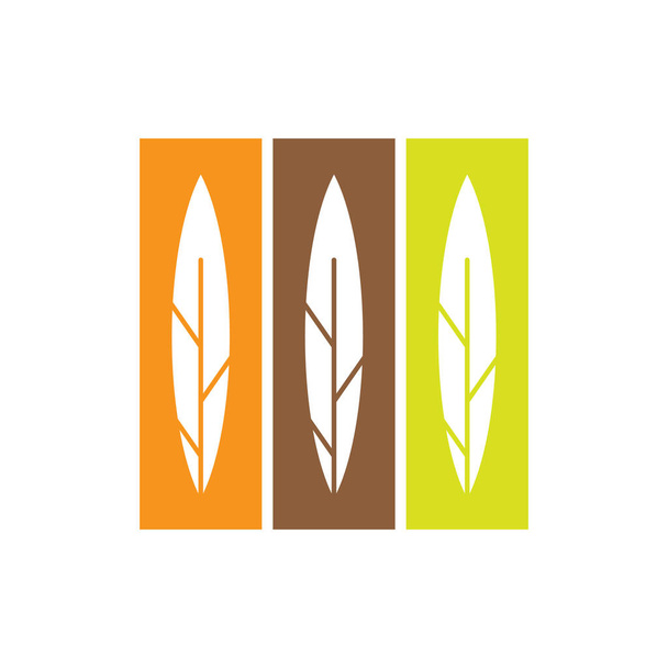 Vettore di progettazione logo Triple Leaf - Vettoriali, immagini