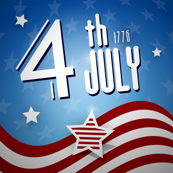 American Independence Day Background - Vektör, Görsel