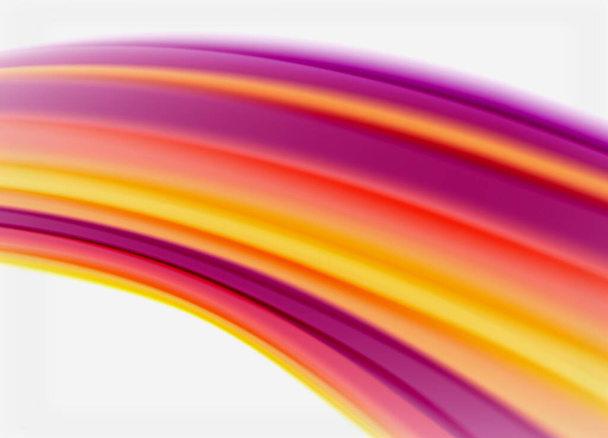 Κυματικές γραμμές αφηρημένο φόντο, ομαλή σχεδιασμό μετάξι με χρώματα στυλ ουράνιο τόξο. Υγρά κύματα χρώματος. Εικονογράφηση διανύσματος - Διάνυσμα, εικόνα