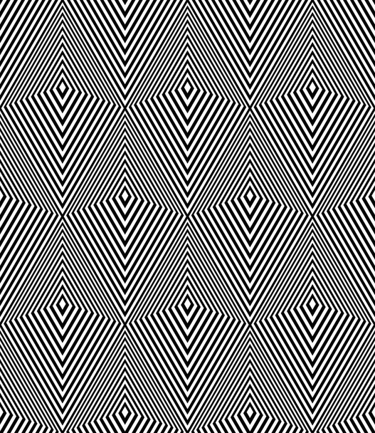 Seamless geometric diamonds pattern. Lines texture. Vector art. - Vector, Image