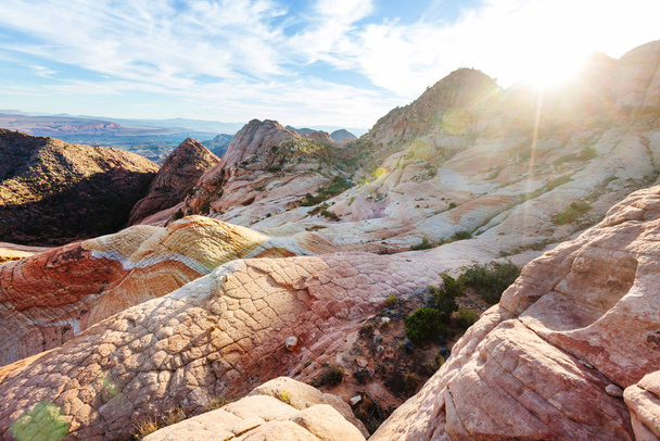 ユタ州での砂岩の形成。ヤント・フラット - 写真・画像