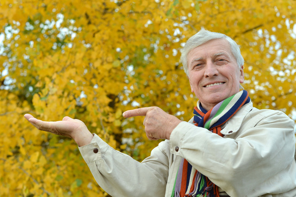 Elderly man pointing - Foto, immagini