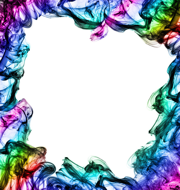 Colorful frame made of smoke - Fotó, kép