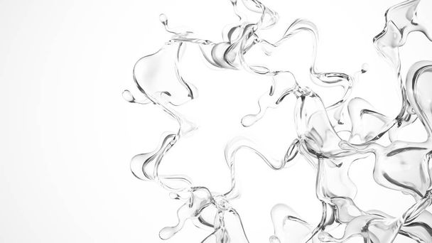 A clear splash of water. 3d rendering, 3d illustration. - Fotografie, Obrázek