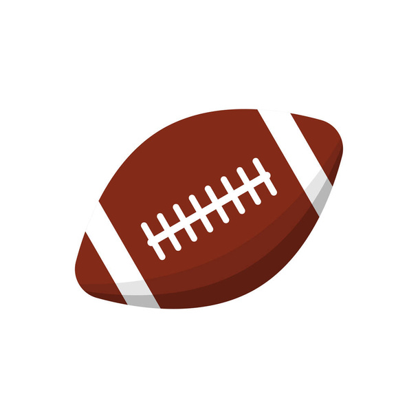American football ball icon isolated on white background. Vector illustration - Vector, Image