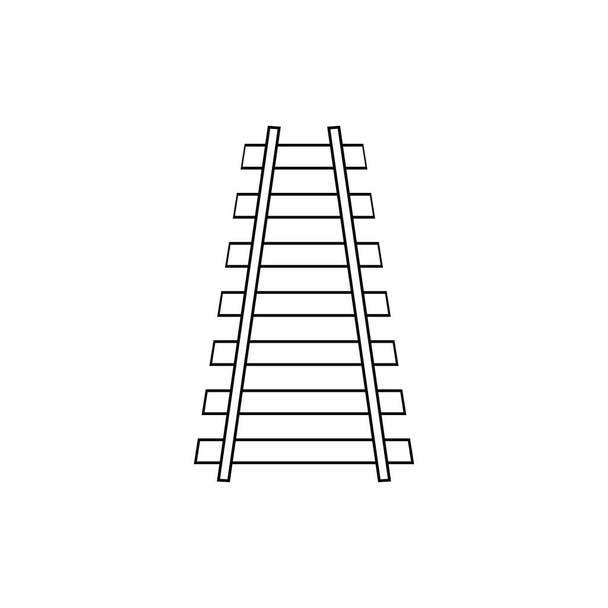 Icône ferroviaire, icône ferroviaire isolée sur fond blanc. Illustration vectorielle
 - Vecteur, image