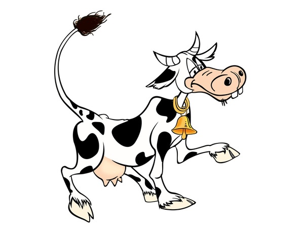 Funny cow - Vector, Image