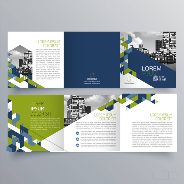 Дизайн брошюры, шаблон брошюры, творческий трижды, брошюра о тенденциях
 - Вектор,изображение