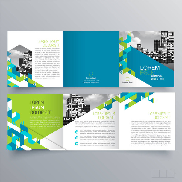 Brochure design, brochure template, creative tri-fold, trend brochure - Vector, Image