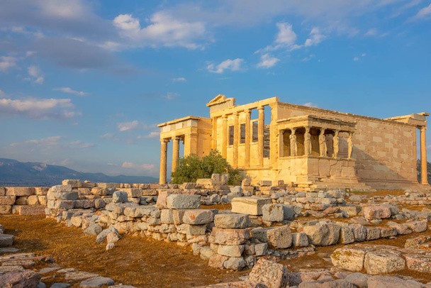 Greece. Athens. Parthenon hill. Erechtheion temple - Zdjęcie, obraz