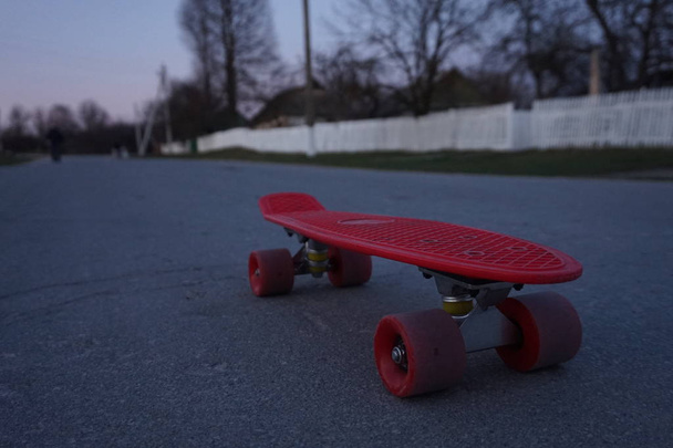 Penny board on the road  - Photo, Image