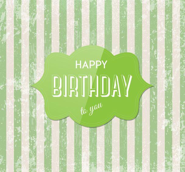 Happy birthday vector greeting card. - Vector, Image