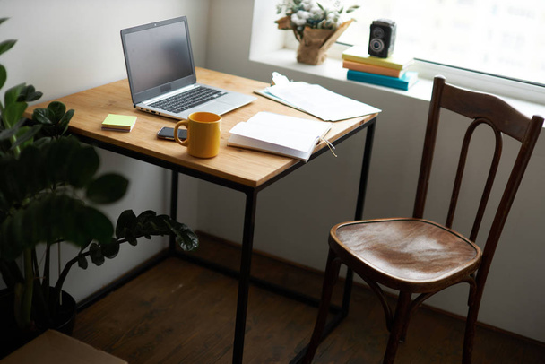 Writing and working space . Clean scene of the desk in office or room. - Photo, Image