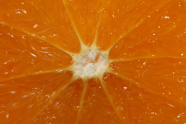 Cortado laranja centro macro macro fundo de alta qualidade
 - Foto, Imagem