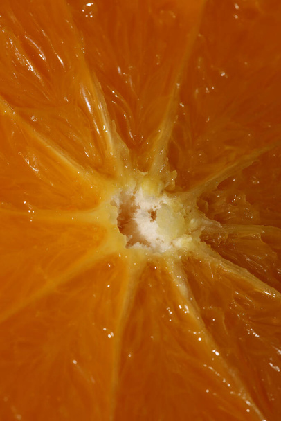 Centro naranja cortado macro macro fondo de alta calidad
 - Foto, imagen