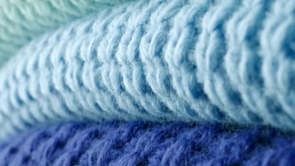 Tessuti superficiali lavorati a maglia con filati di colore pastello 4K panning video
 - Filmati, video