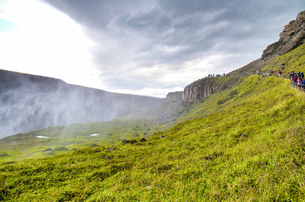 Gullfoss Natural Reserve in summer, Iceland. - Photo, Image