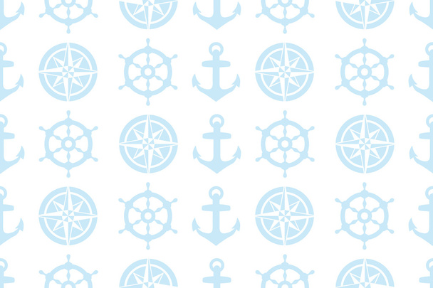 patrón sin costura náutica para la tela
 - Vector, imagen