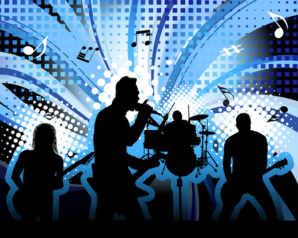 Rock group - Vector, Image