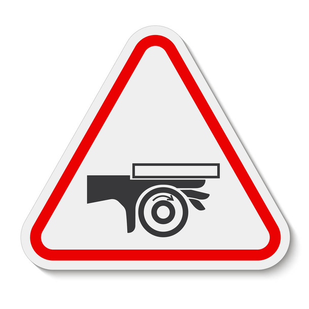 Hand Crush Roller Pinch Point Symbol-Zeichen, Vektor-Illustration, Isolieren auf weißem Hintergrund Etikett .EPS10  - Vektor, Bild