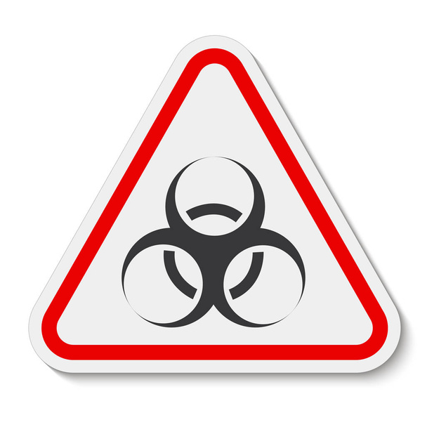 Attenzione Simbolo di pericolo biologico isolato su sfondo bianco, illustrazione vettoriale EPS.10  - Vettoriali, immagini
