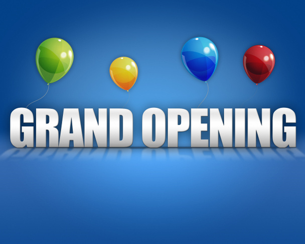 3d Grand Opening Balloons Background - Photo, Image