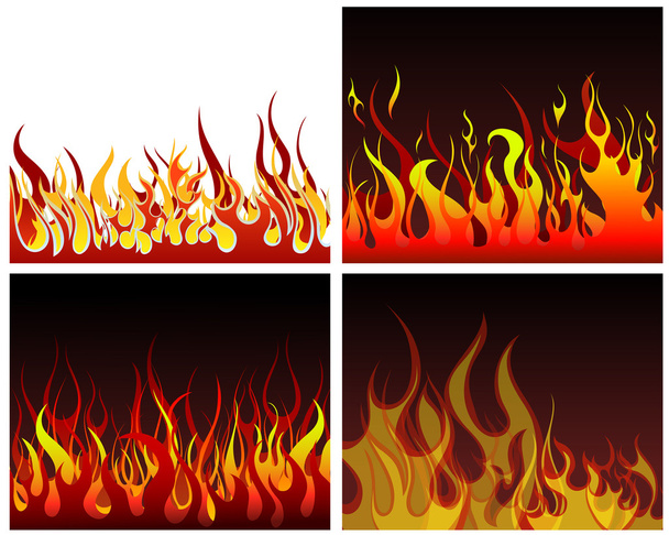 brand achtergronden instellen - Vector, afbeelding