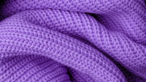 texture of lilac knitted fabric for the abstract background - Footage, Video