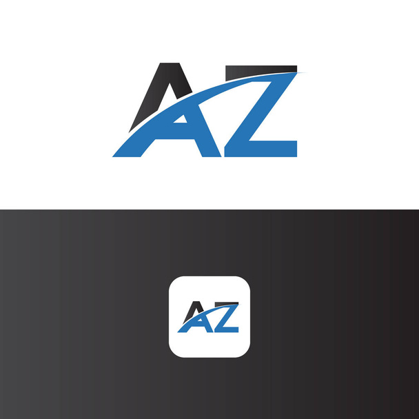 AZ Logo Carta Design Elemento de modelo
 - Vetor, Imagem