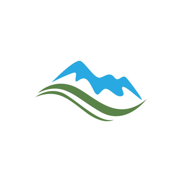 Mountain logo and symbol design vector - Vektör, Görsel