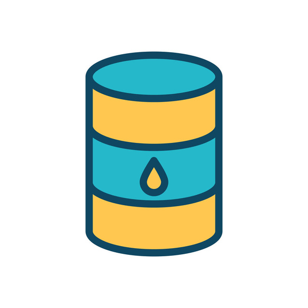 Isolated oil barrel line and fill style icon vector design - Вектор, зображення