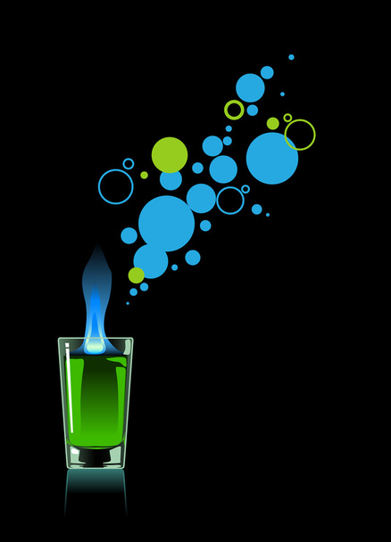 Glass of absinthe. - Vector, Image
