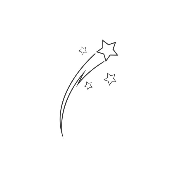 Desenho de ilustração de ícone de vetor de modelo de logotipo estrela - Vetor, Imagem