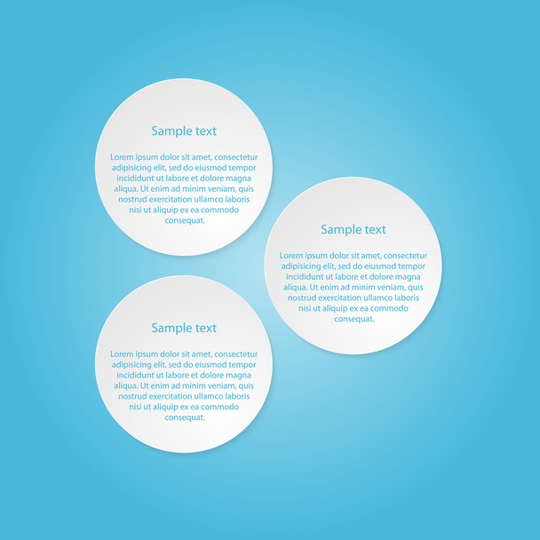 Infographic design with white circles - Vecteur, image