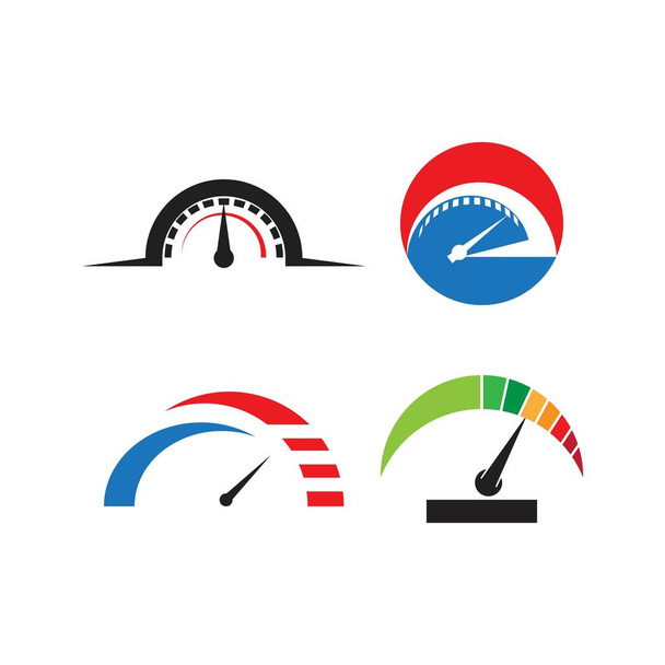 speedo meter logo pictogram template ontwerp - Vector, afbeelding