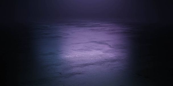 scuro sotterraneo industriale grunge seminterrato sfondo con viola neon luce sfondo texture 3d rendering illustrazione
 - Foto, immagini