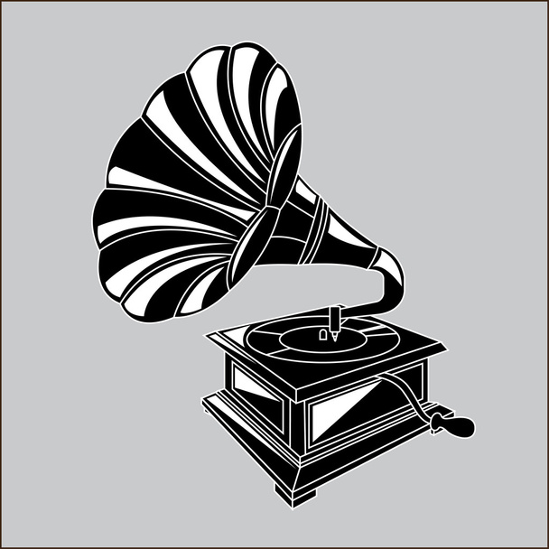 gramophone - Διάνυσμα, εικόνα