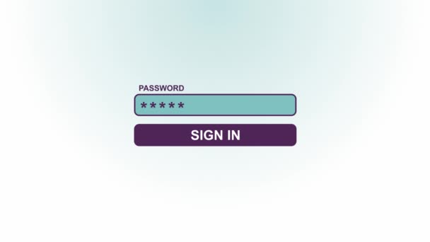 Введення пароля і натискання кнопки входу на екран комп'ютера. відео 4K
 - Кадри, відео