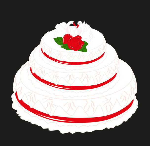 ウエディング ケーキ - ベクター画像