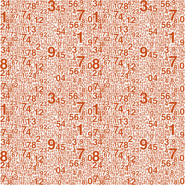 A pattern of digits. Digits of different sizes. - Vector, Image