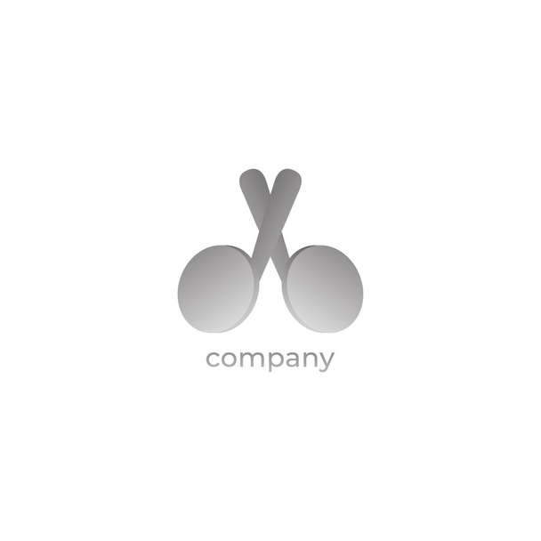 Gekreuzte Tws-Kopfhörer-Symbol illustriert. Logo Design Template isoliert auf weißem Hintergrund. Graue Abstufung Objektfarbe. Einfaches Logo-Konzept, Bildmarke Logotype - Vektor, Bild