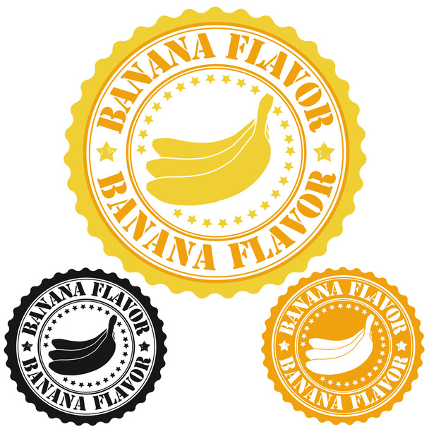 Banana flavor stamps - Vector, Image